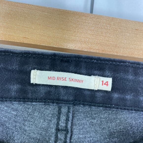 Levi's Mid-Rise Black Stretch Denim Sateen Skinny Jeans Women's Size 14 32 x 32 - Picture 6 of 10